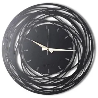 Wanduhr 70 cm 1xAA schwarz/golden - Schwarz