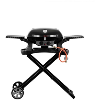 BBQ-Toro Gasgrill Tragbarer Tisch Gasgrill mit Grilltisch für Balkon, Camping, Tragbarer Tisch Gasgrill mit Grilltisch schwarz