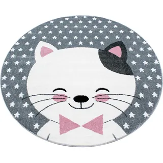 KADIMA DESIGN TASNA Kinderteppich 160 x 160 cm Rosa/Pink