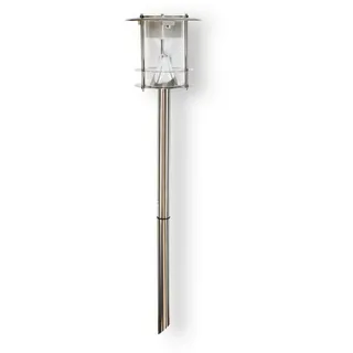 colourliving Solarleuchte Edelstahl 6 LED Solarlampe spritzwassergeschützt mit Dämmerungssensor silber