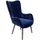 Samt 68 x 77 x 99 cm blau