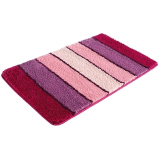 PANA Flauschige Hochflor Badematte • in versch. Farben • Badteppich aus weichen Mikrofasern - rutschfest & waschbar • Duschvorleger 60 x 100 cm • Farbe: Rosa
