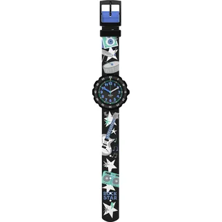 Flik Flak Stage Star Jungenuhr Gehäusebreite 2508 Gehäuse schwarz Armbandtyp Silikonarmband Armbandfarbe Blau