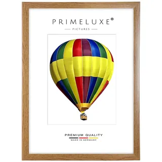 PrimeLuxe Holz Bilderrahmen 60 x 60 cm (Bildmaß) quadratisch in Eiche Rustikal | Farbe und Größe wählbar | Rahmen für Poster | Puzzle | Foto collage | MADE IN GERMANY
