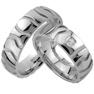 Trauringe123 Trauring Hochzeitsringe Verlobungsringe Trauringe Eheringe Partnerringe mit Stein SILBER 925 - J96 53