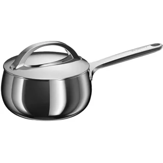 BergHOFF Home Kochtopf klein (16cm) – Stielkasserolle - Edelstahl Topf mit Deckel - Kochtopf für alle Herdarten - Kasserolle – spülmaschinengeeignet & Ofenfest