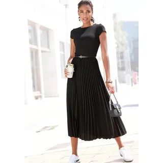 LASCANA Midikleid Schwarz 42