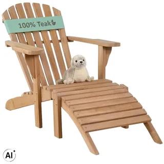Mr. Deko Adirondack Montreal Liegesessel 141 x 73 x 86 cm natur