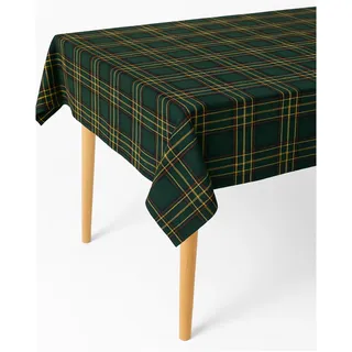 texpot Tischdecke 130 x 220 cm Schottenkaro grün Tartan kariert 100% Polyester