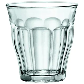 Duralex 1026AB06D0111 Picardie Six Trinkglas, Wasserglas, Saftglas, 200ml, Glas, transparent, 6 Stück