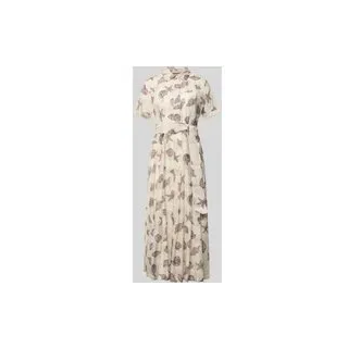 Hemdblusenkleid aus Baumwoll-Seide-Mix Modell 'GALLI', Weiss, 36