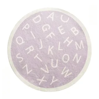 ABC Alphabet Runder Teppich für Kinder Weicher Plüsch Kinderzimmer Teppich Baby Lernspiel Krabbelmatte Rutschfester Teppich Bodenkissen für Klassenzimmer Spielzimmer Schlafzimmer Kinderzimmer Dekor