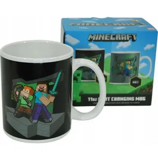 Minecraft Tasse Minecraft Thermoeffekt-Tasse – Farbwechsel durch Wärme, lizenziert