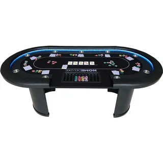 Home Deluxe LED Pokertisch FULL HOUSE