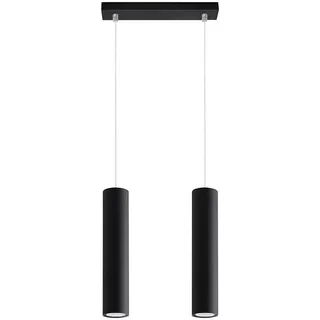 ETC Shop Pendelleuchte 2-flg. 30 cm Zylinder schwarz