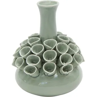 byRoom Vase aus Keramik rund, 15 cm, grün