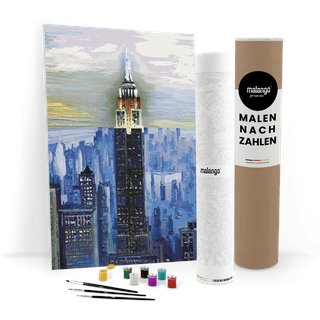 malango Malen nach Zahlen - New York Empire State Building - 60 x 40 cm - ohne Rahmen
