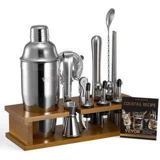 VEVOR Cocktail Shaker 18-tlg. Barkeeper Set Edelstahl Bar Getränke Mixer