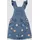 Latzrock Damen Floral Blau 128