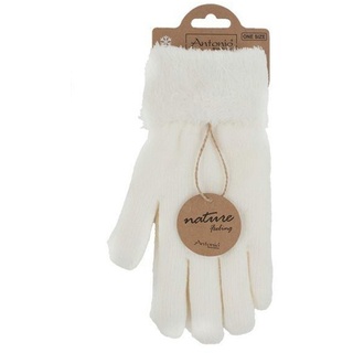 Antonio Abendhandschuhe Handschuhe (1 Paar, Einzelne Handschuhe) Eng anliegend und daher sehr gut wärmend weiß