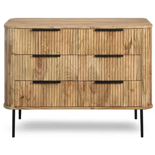 Wolfmöbel Kommode 103 x 80 x 45 cm Grau / Braun