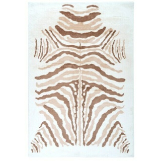Kayoom Hochflorteppich Zebra  (Weiß/Braun, 230 x 160 cm, 100 % Polyester)