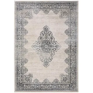 benuta pop Teppich Laury Grau 200x300 cm - Vintage-Stil Teppich im Used-Look
