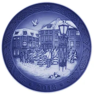 Royal Copenhagen 1024792 Xmas Plate Series Rc Weihnachtsteller 2018, Porzellan, Mehrfarbig 18cm