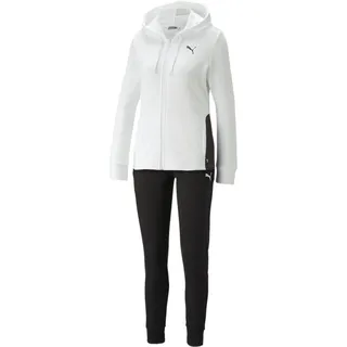 Jogginganzug PUMA "Classics Trainingsanzug mit Kapuze Damen" Gr. XS, weiß (white) Damen Sportanzüge Trainingsanzüge
