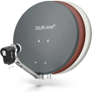 Dur-Line Select 60/65 Anthrazit - Sat-Komplettanlage mit Twin LNB