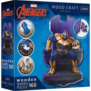 Trefl - Holz Puzzle 160  Marvel Avengers - Thanos auf dem Thron