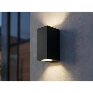meineWunschleuchte Außenwandleuchte LED spritzwassergeschützt 15 cm 1er Set anthrazit