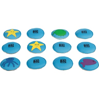 BS Toys Spielzeug See - Kinder Tauchspielzeug für Geschicklichkeitsspiel - ab 6 Jahren - Fühlmemory - Wasserspielzeug und Badewannenspielzeug für Kinder - Sandfüllung - 12 Stück