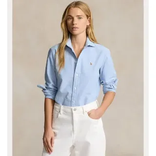 Polo Ralph Lauren für Damen. 211891377001 Blaues Oxford-Hemd (32), Lässig, Baumwolle, Klassisch, Langarm
