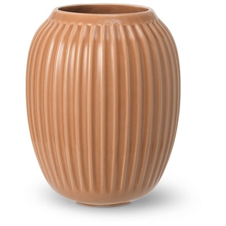Kähler Vase H21 cm Hammershøi dänisches Design für Blumen Handarbeit Karamel