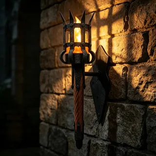 Yarteim Mittelalterliche Fackel Wandleuchte, Gotische LED Fackel Wandlampe | Flamme Wandleuchte Innen Außen Wandbeleuchtung Aussenleuchte Flurlampe für Loft Wohnung Landhaus Flur Treppe Gang Balkon