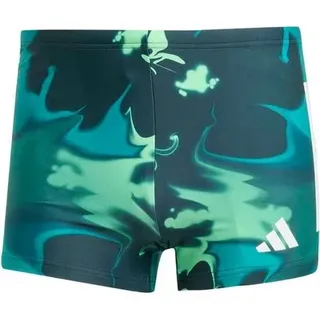 ADIDAS Badehose Graphic, Größe 6 in Grün AURIVY/WHITE