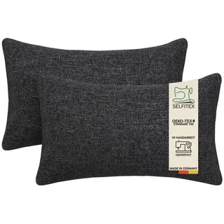 Selfitex Dekokissen 30 x 50 cm Schwarz
