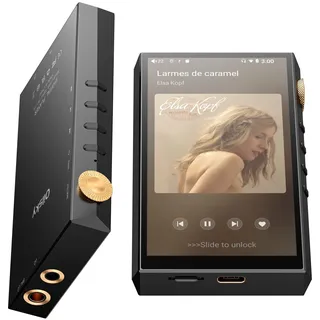 160GB Hi-Res Audio Player, Oilsky HiFi MP3 Player Bluetooth und WiFi, 4,02" Digitaler DSD512 Verlustfreier Musik Spotify Player, 4,4mm Balanced, Dual ESS DAC, 4GB RAM (Schwarz)