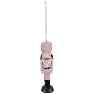 Clayre & Eef Weihnachtsbaumschleife Weihnachtsanhänger Nussknacker Rosa 13 cm Clayre & Eef rosa