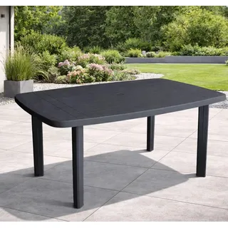 Mojawo Gartentisch 140 x 90 x 72 cm Anthrazit