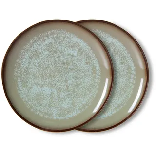 HKLiving - 70's Teller, Ø 27,5 cm, contrast (2er-Set)
