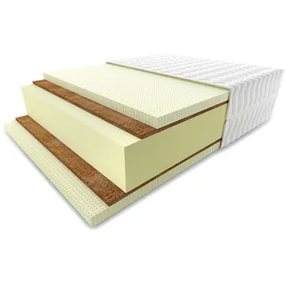 HR Kaltschaummatratze FOAM LATEX COCO 140x200 cm – Premium-Schlafkomfort mit Naturlatex und Kokosfasern, H3/H4, nicht gerollt