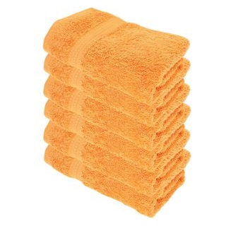 Julie-Julsen Handtuch Bio, 50 x 100 cm, 100% Bio-Baumwolle, orange, 6 Stück