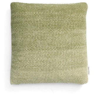 Marc O'Polo Home Dekokissen Nordic knit melange, aus gestrickter nachhaltiger Baumwolle grün