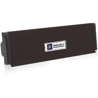 JU Briefeinwurf Einwurfklappe Briefkastenklappe Einwurfblende 02-183, schwarzbraun, 270x78mm