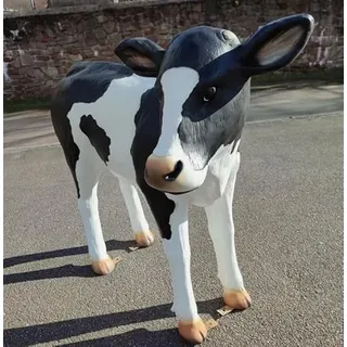 XL KALB lebensgross 120cm Premium Gartendeko~Kuh~Gartendekoration Figur DEKO~Garten
