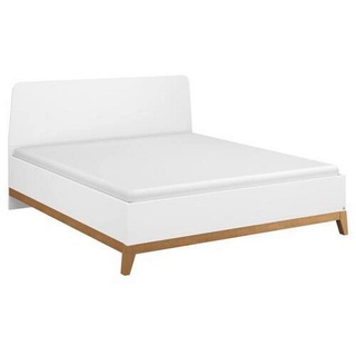 Rauch Möbel Bett, Weiß, Eiche, Holz, 160x200 cm, Made in Germany, Schlafzimmer, Betten, Doppelbetten