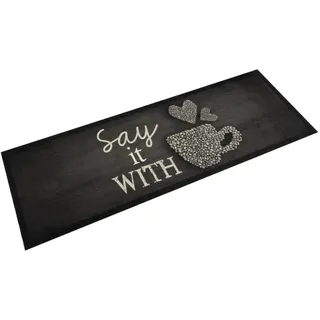 vidaXL Amani Küchenläufer 60 x 180 cm Schwarz