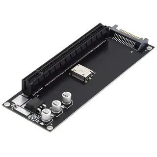 cablecc Oculink SFF-8612 SFF-8611 auf PCIE PCI-Express 16x 4X Adapter mit SATA Power Port für Mainboard Grafikkarte